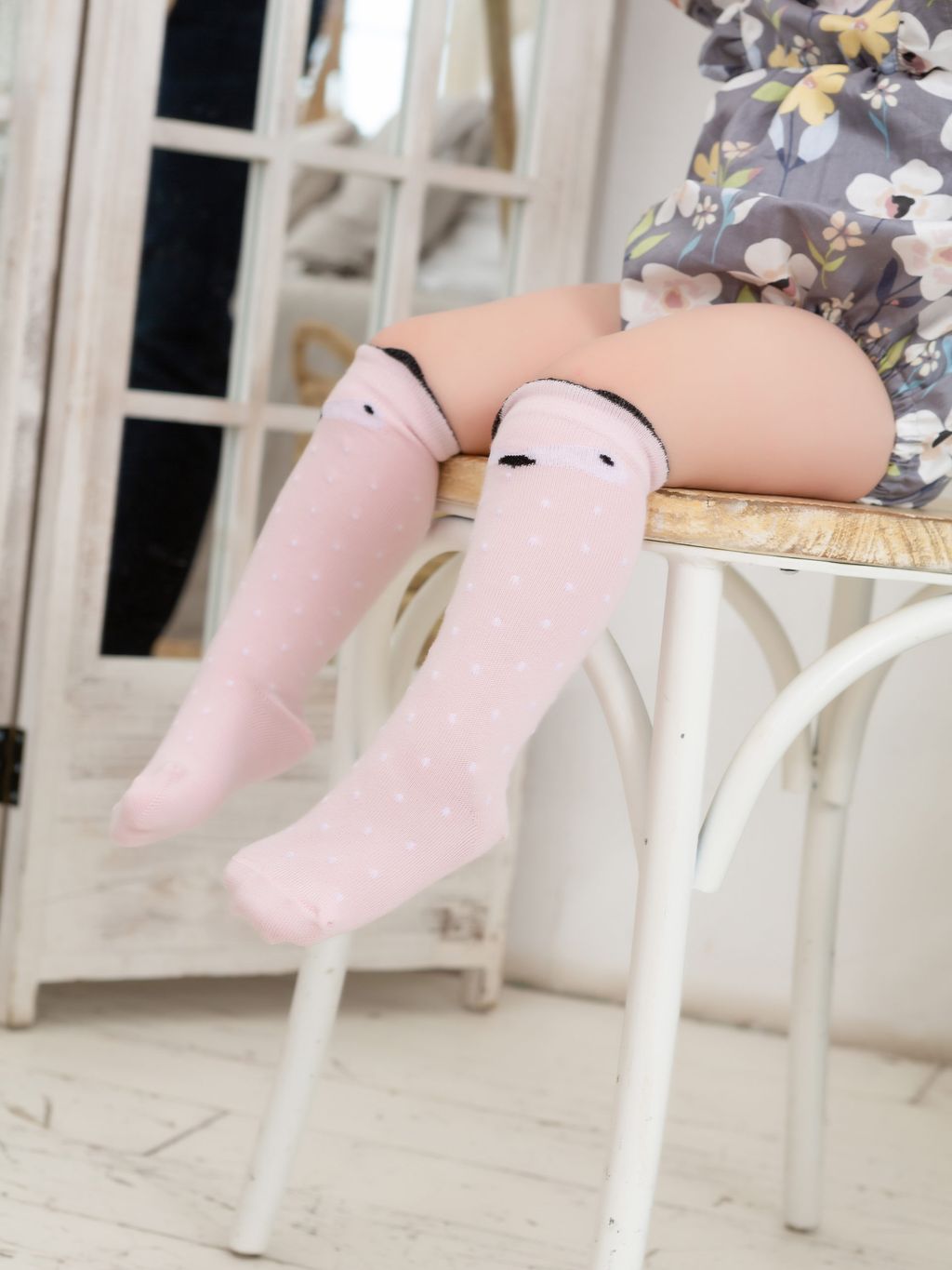 Гольфы Лисички розовые/серые - Carrot фото 3