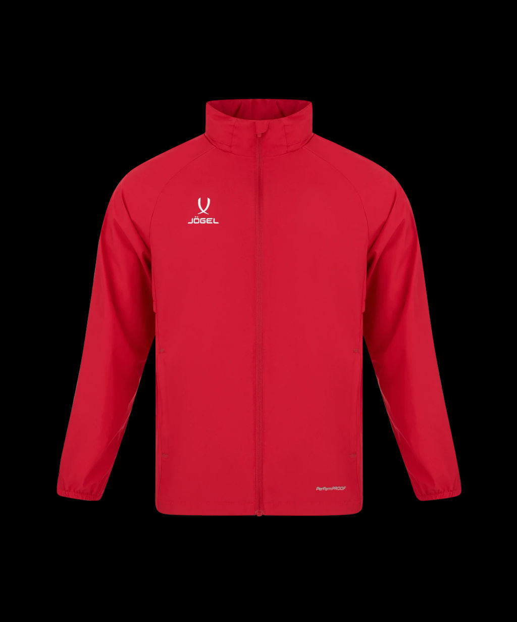 Куртка ветрозащитная JOGEL PREMIER PerFormPROOF FZ Rain Jacket, красный  фото 2