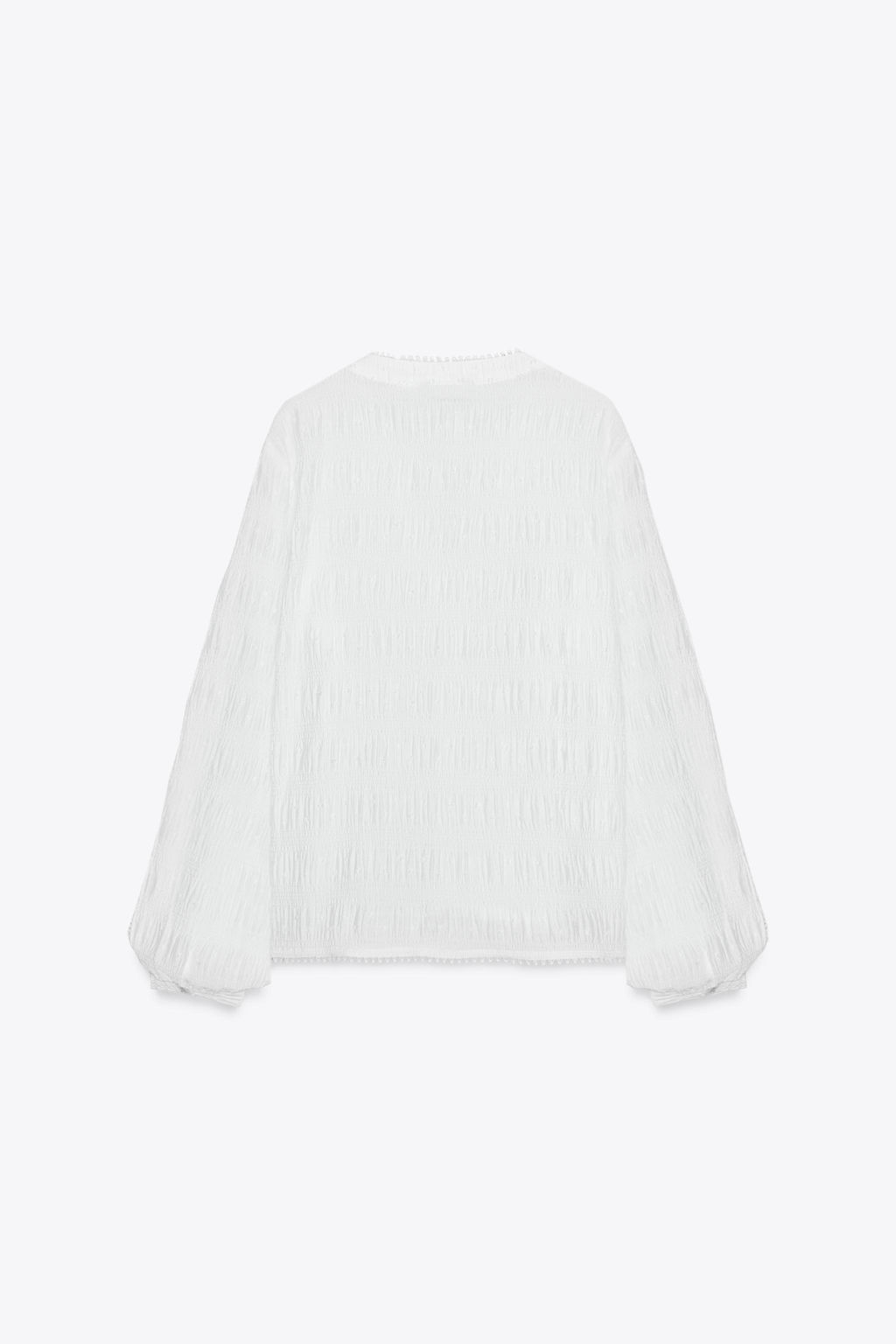 DOTTED MESH AND LACE TRIM BLOUSE - Zara фото 11