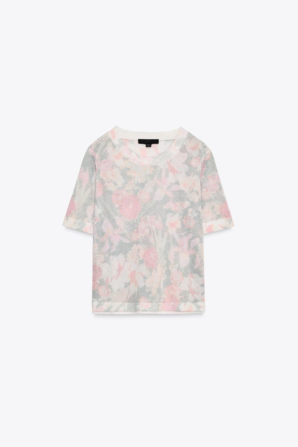 FLORAL PRINT KNIT TOP - Zara фото 3