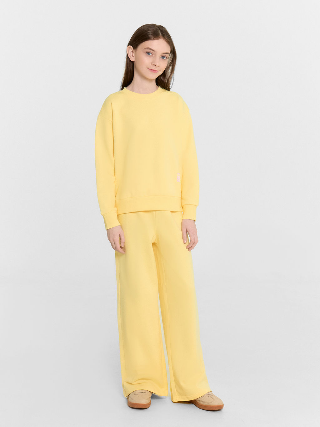 Комплект для девочек желтый: свитшот и брюки - Mark formelle фото 2