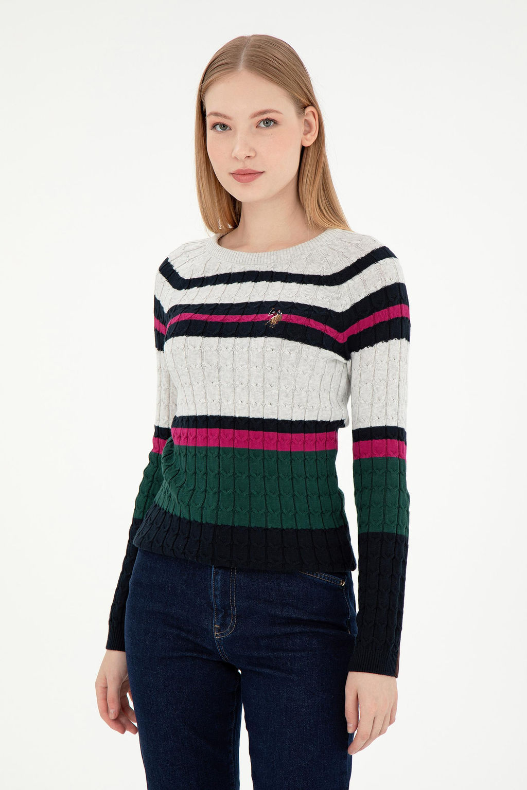 Женский темно-синий свитер Неожиданная скидка в корзине - U.s. polo assn фото 10