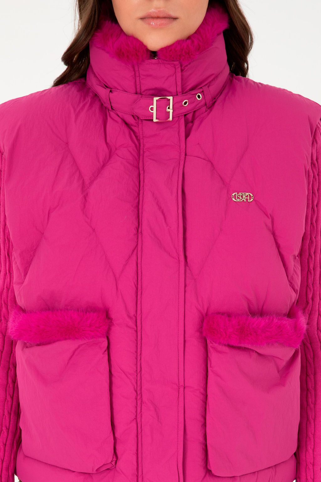 Женский жилет цвета фуксии - U.s. polo assn фото 6