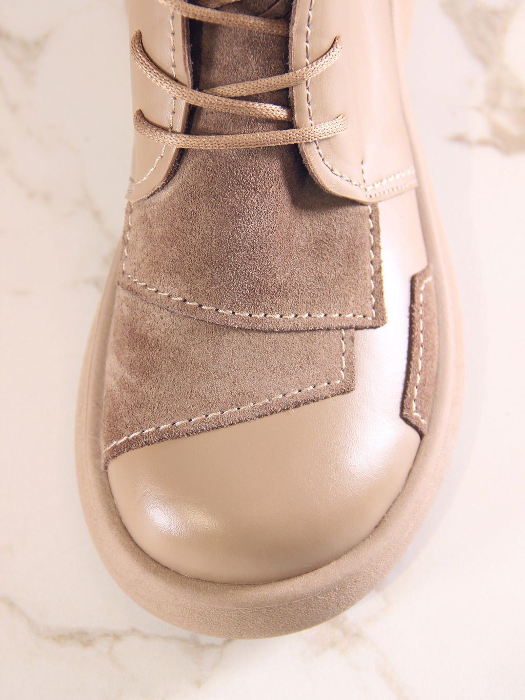 Ботинки 305.927ka.Круассан+коричневый капучино замша/шерсть