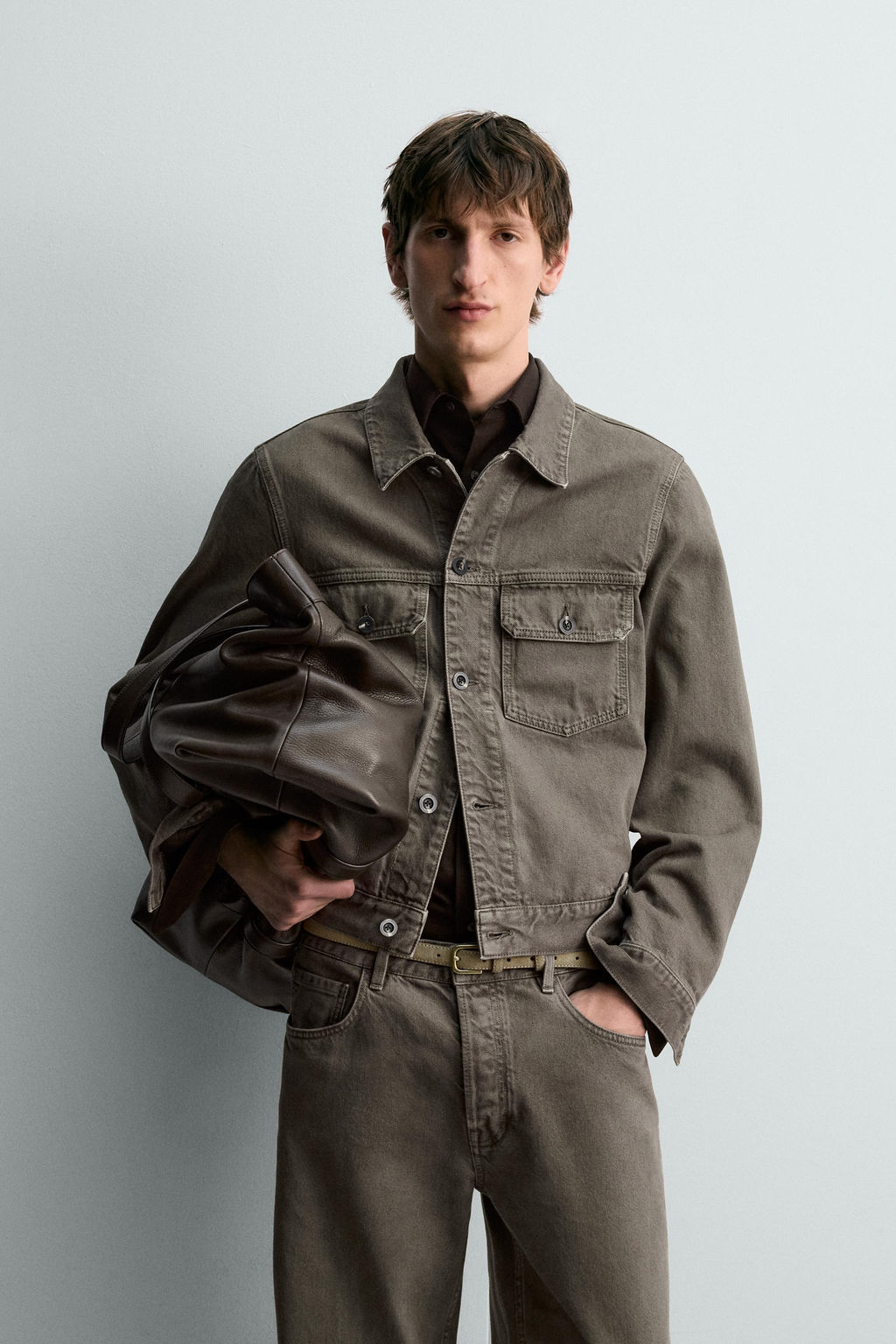 CAZADORA DENIM LIMITED EDITION / Verde gris - Zara фото 2