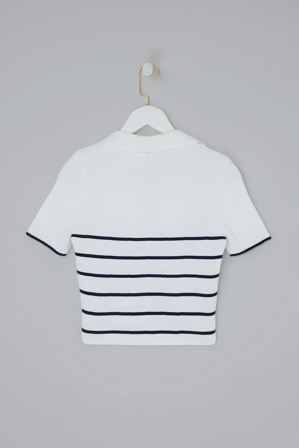 Lacivert-Ekru Ikili Paket Cizgili Basic Bluz TWOSS26BZ00284