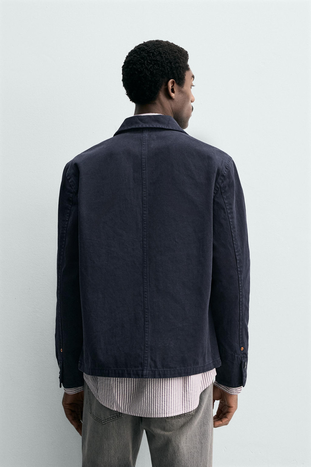 SOBRECAMISA DENIM REGULAR FIT / Azul noche - Zara фото 3
