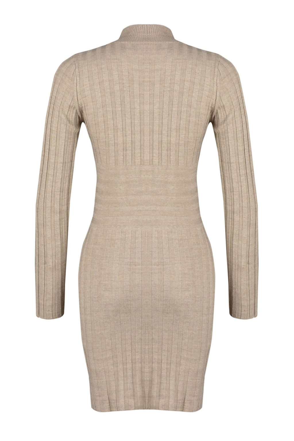 Vizon Mini Triko Dik Yaka Elbise TWOAW22EL0021 - Trendyolmilla фото 7