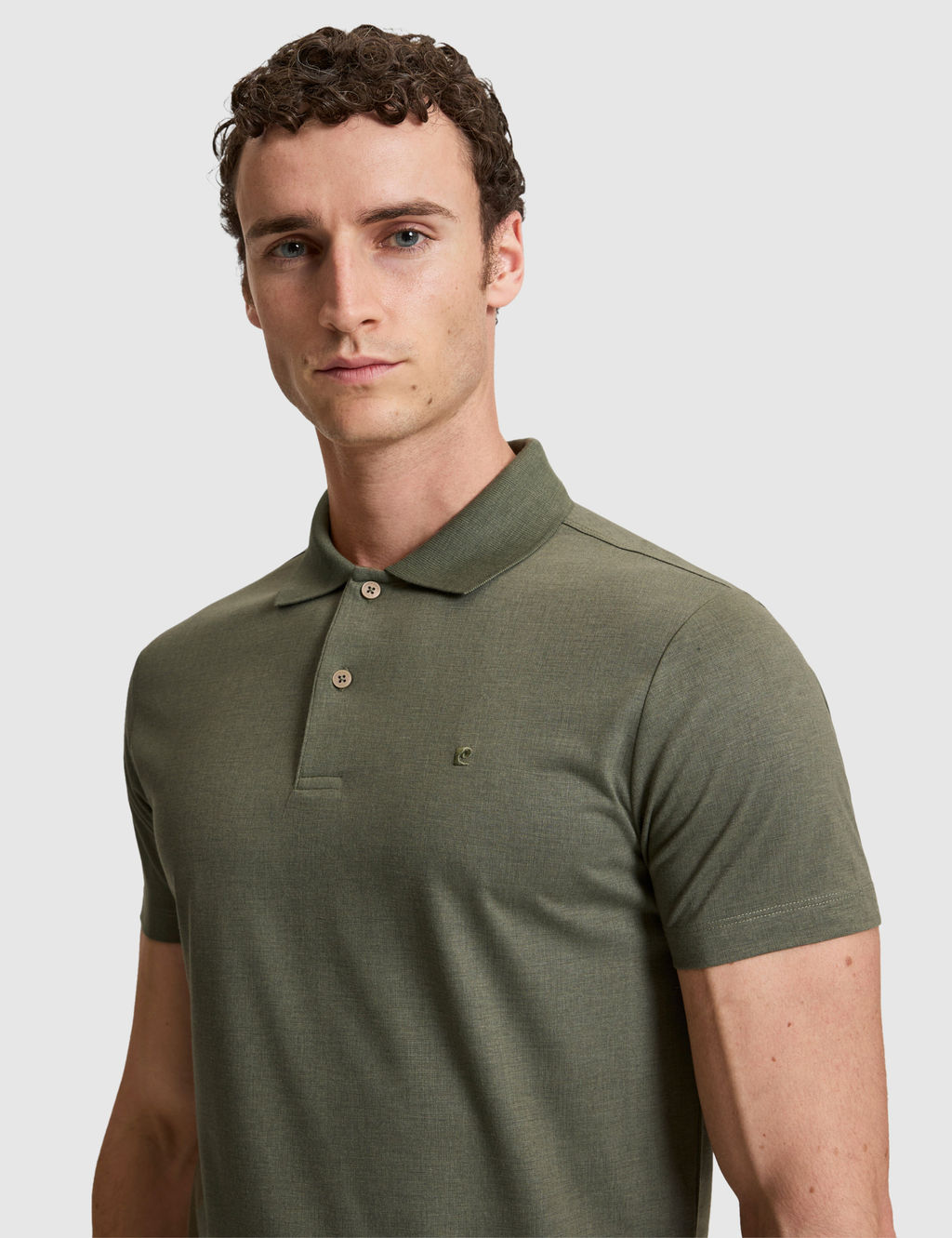 Haki Slim Fit D__meli Polo Yaka Ti__rt
