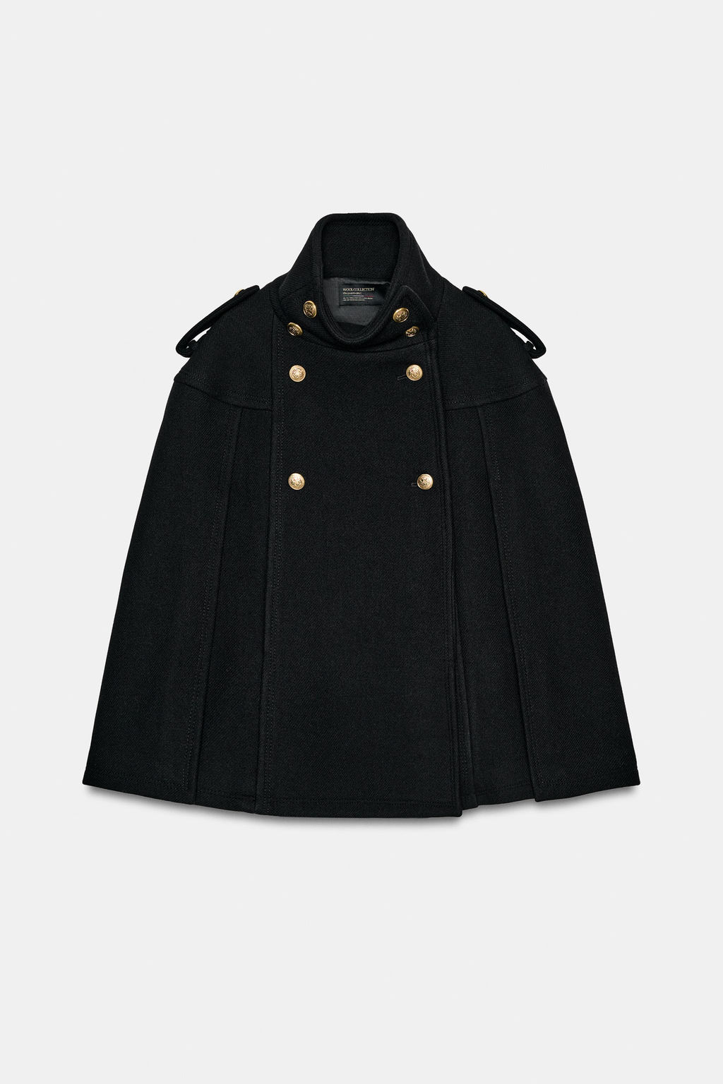 WOOL BLEND CAPE WITH METAL BUTTONS ZW COLLECTION - Zara фото 18