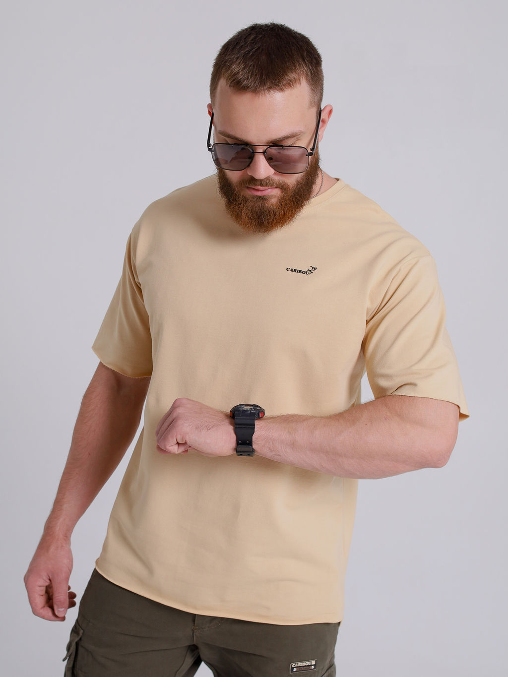 Футболка oversize Caribou NeP Ф2 (песок)  фото 3