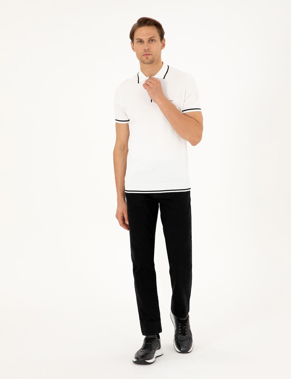 Siyah Straight Fit Jean Pantolon