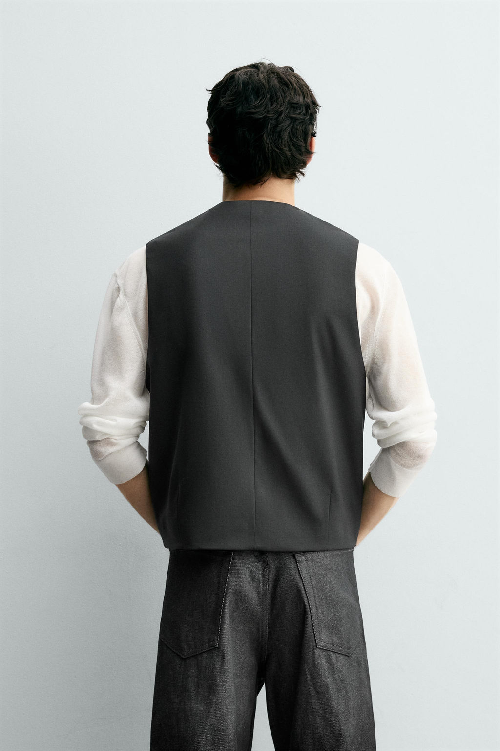 STRUCTURED WAISTCOAT WITH WOOL - Zara фото 3