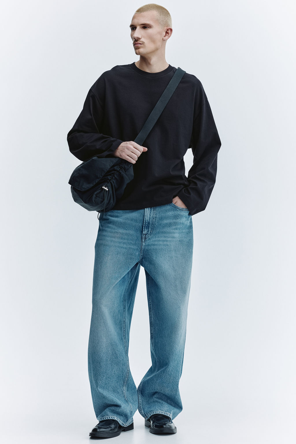 Camiseta de punto de manga larga Oversized Fit - H&m фото 5