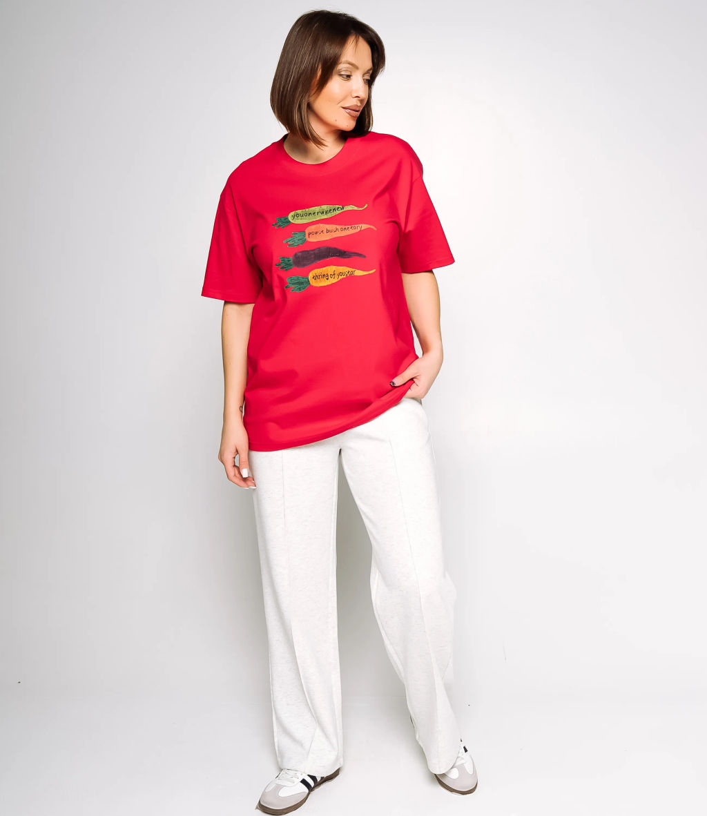 Футболка #КТ2550, красный - Dommod фото 4