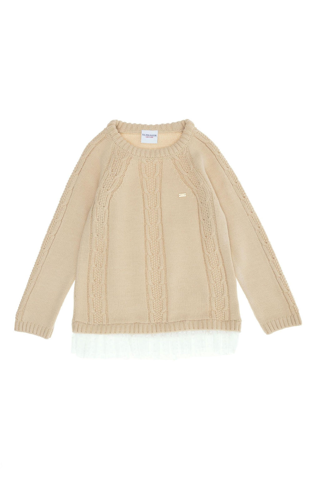 Кремовый меланжевый свитер для девочки Неожиданная скидка в корзине