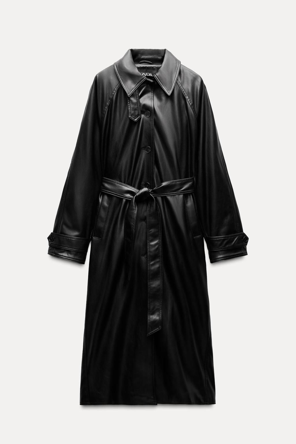 FAUX LEATHER TRENCH COAT - Zara фото 5