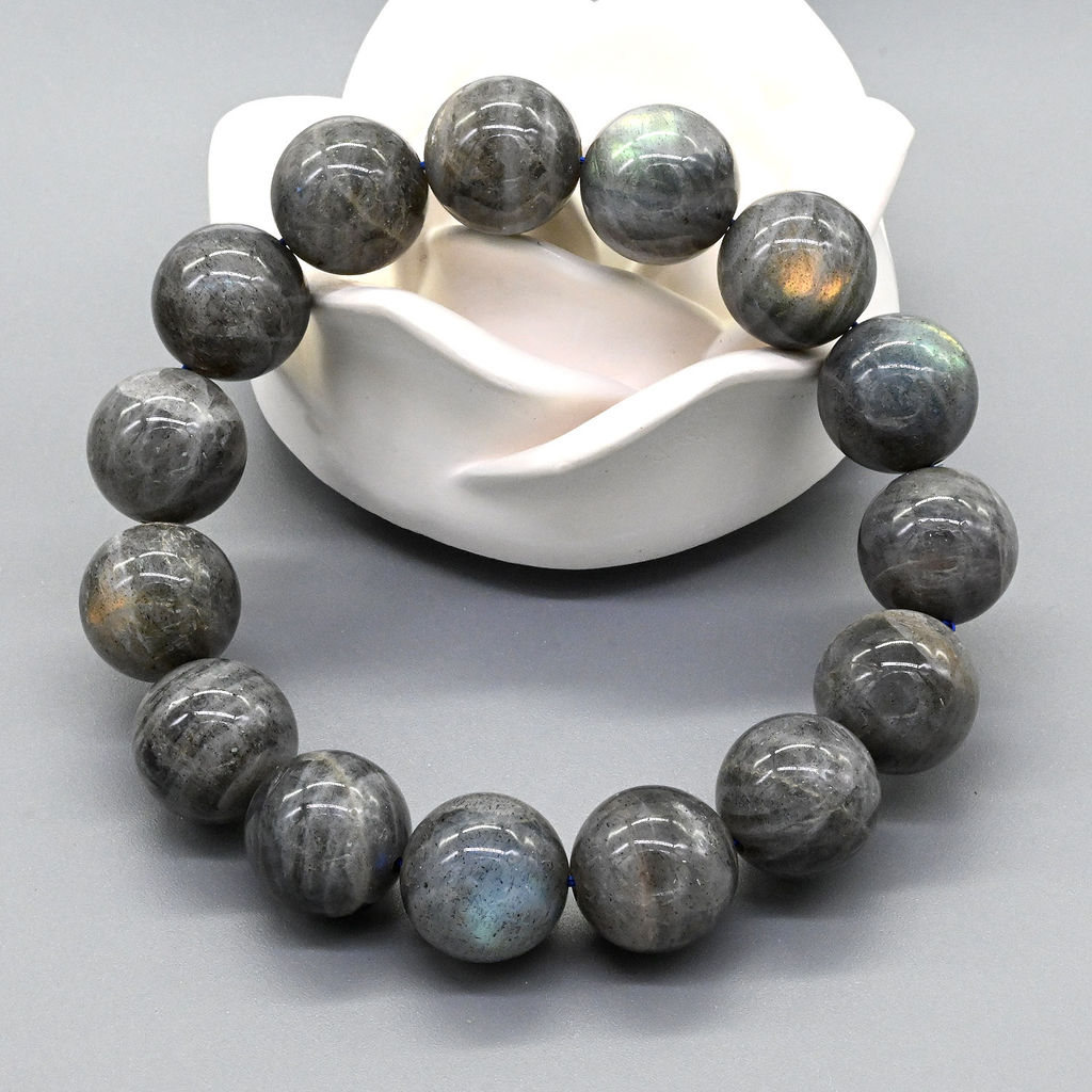 Браслет из Лабрадора шарик 16мм