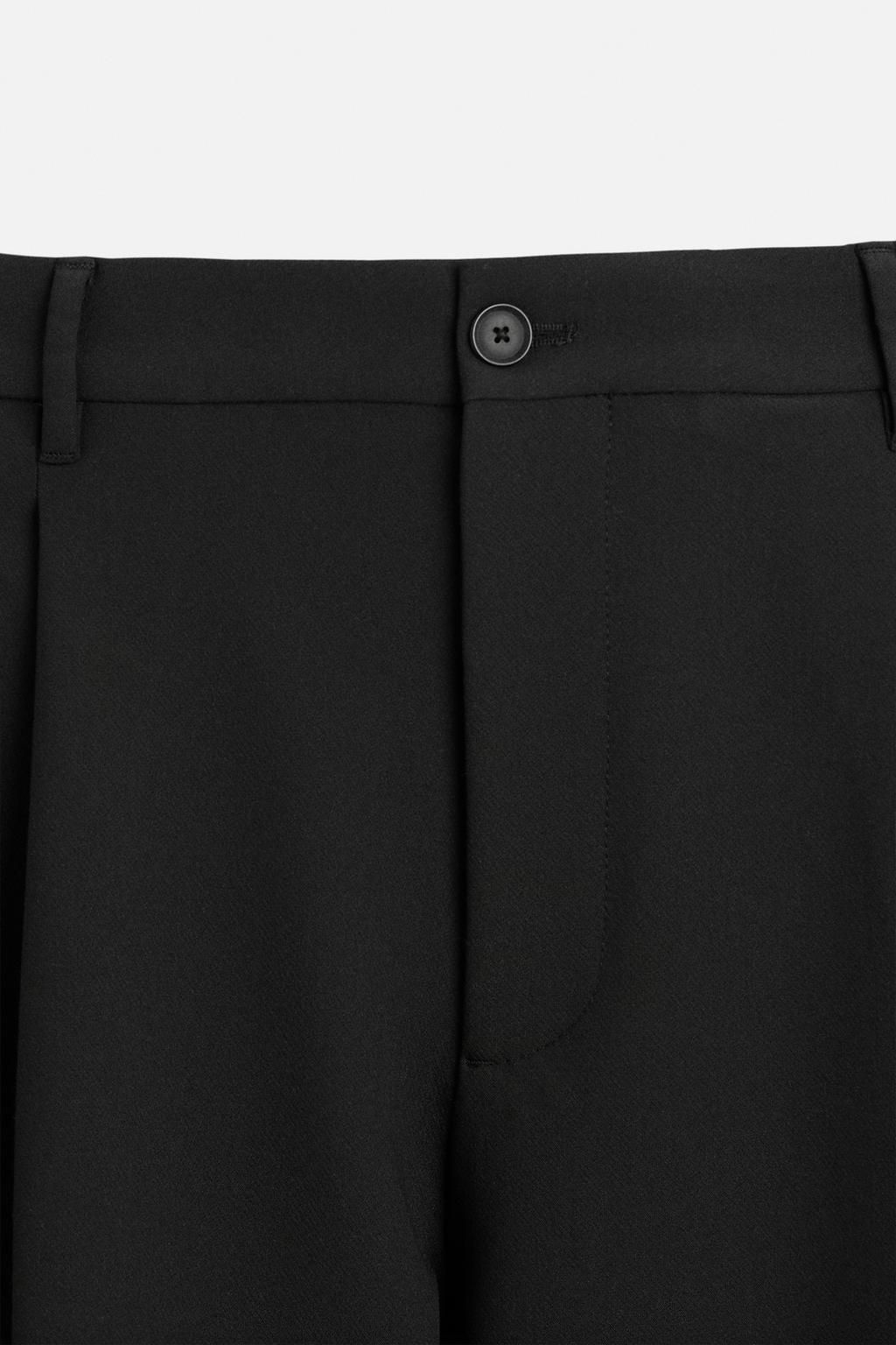 RELAXED FIT PLEATED TROUSERS - Zara фото 8