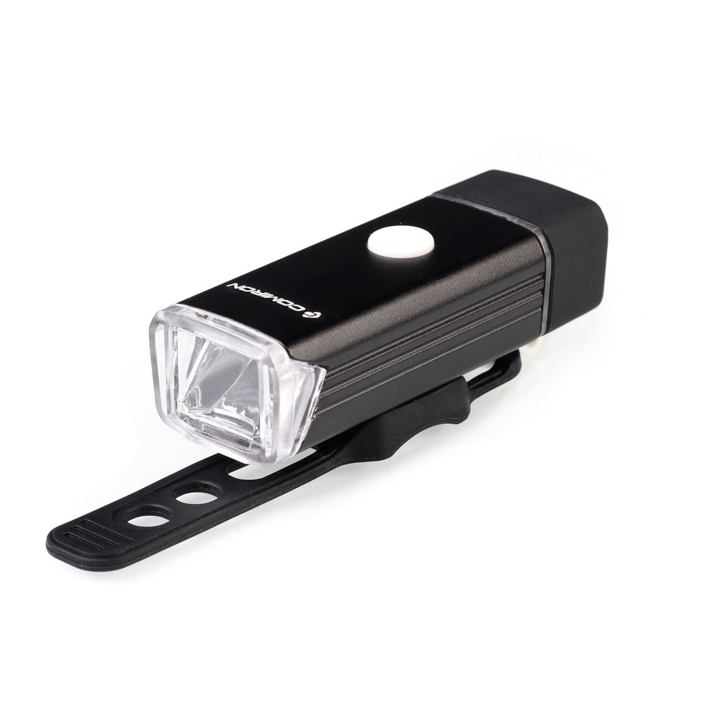 Фонарь передний COMIRON FR18 корпус: алюминий +ABS свет CREE XPG LED 350m; аккум: 3.7V 2000 mAh USB влагозащищённый, индикация заряда /уп 120/ - ГалеонТрейд фото 18