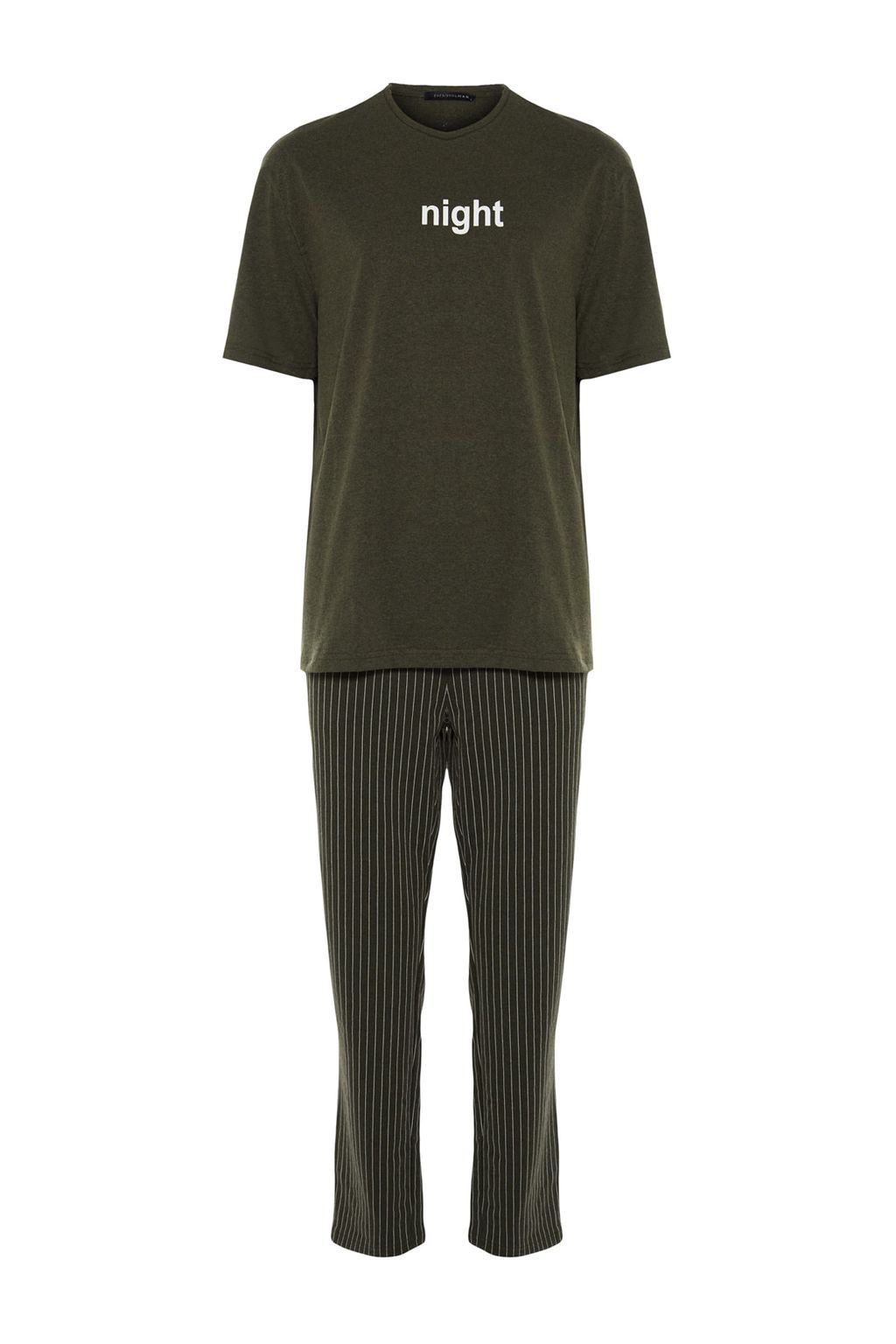 TRENDYOL MAN Lacivert Bask?l? Regular Fit Orme Pijama Tak?m? THMAW21PT0393 - Trendyolmilla фото 8
