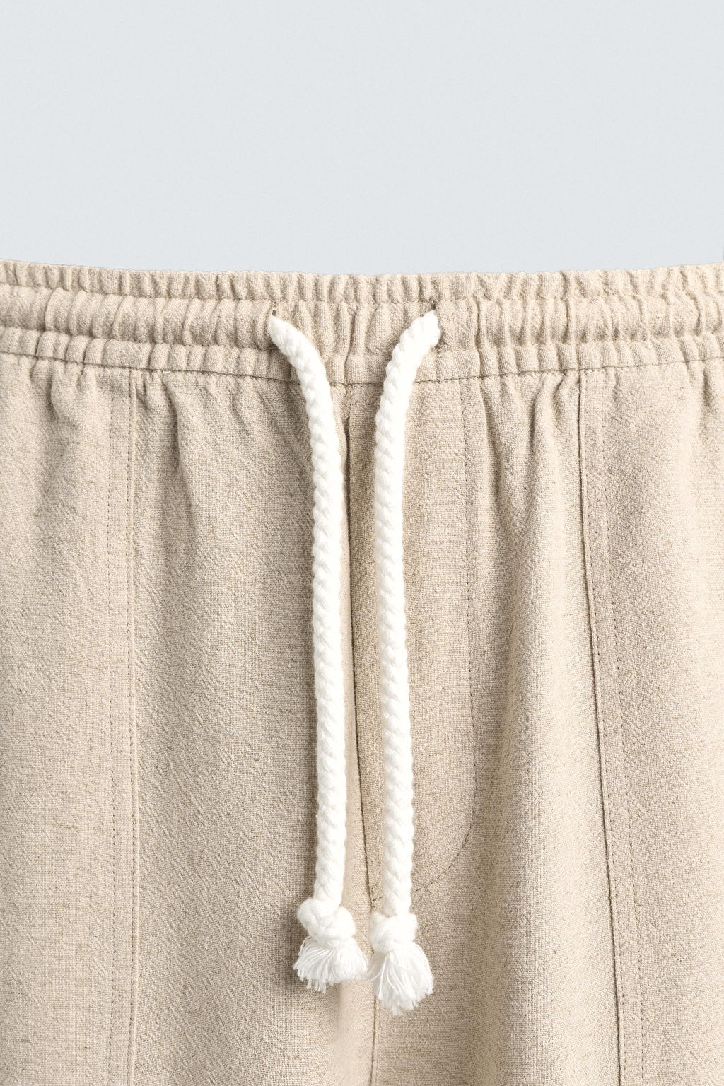 PANTAL?N RELAXED FIT ESTRUCTURA CUADROS / Beige claro