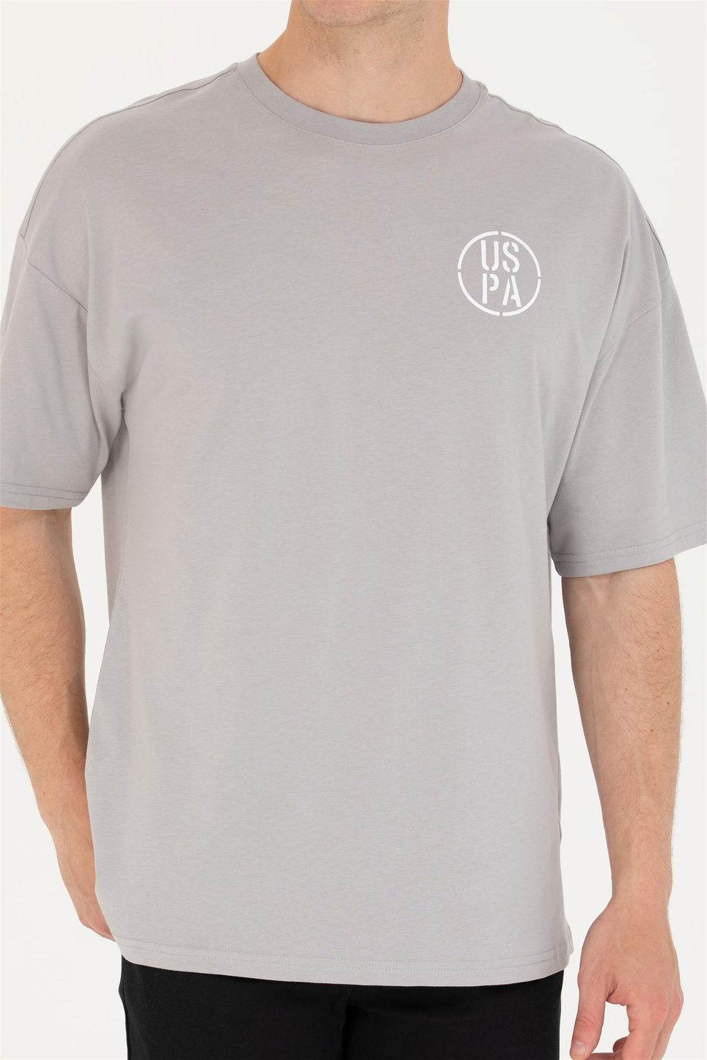 U. S. Polo Assn Мужская серая длинная футболка с круглым вырезом Неожиданная скидка в корзине - U.s. polo assn фото 6