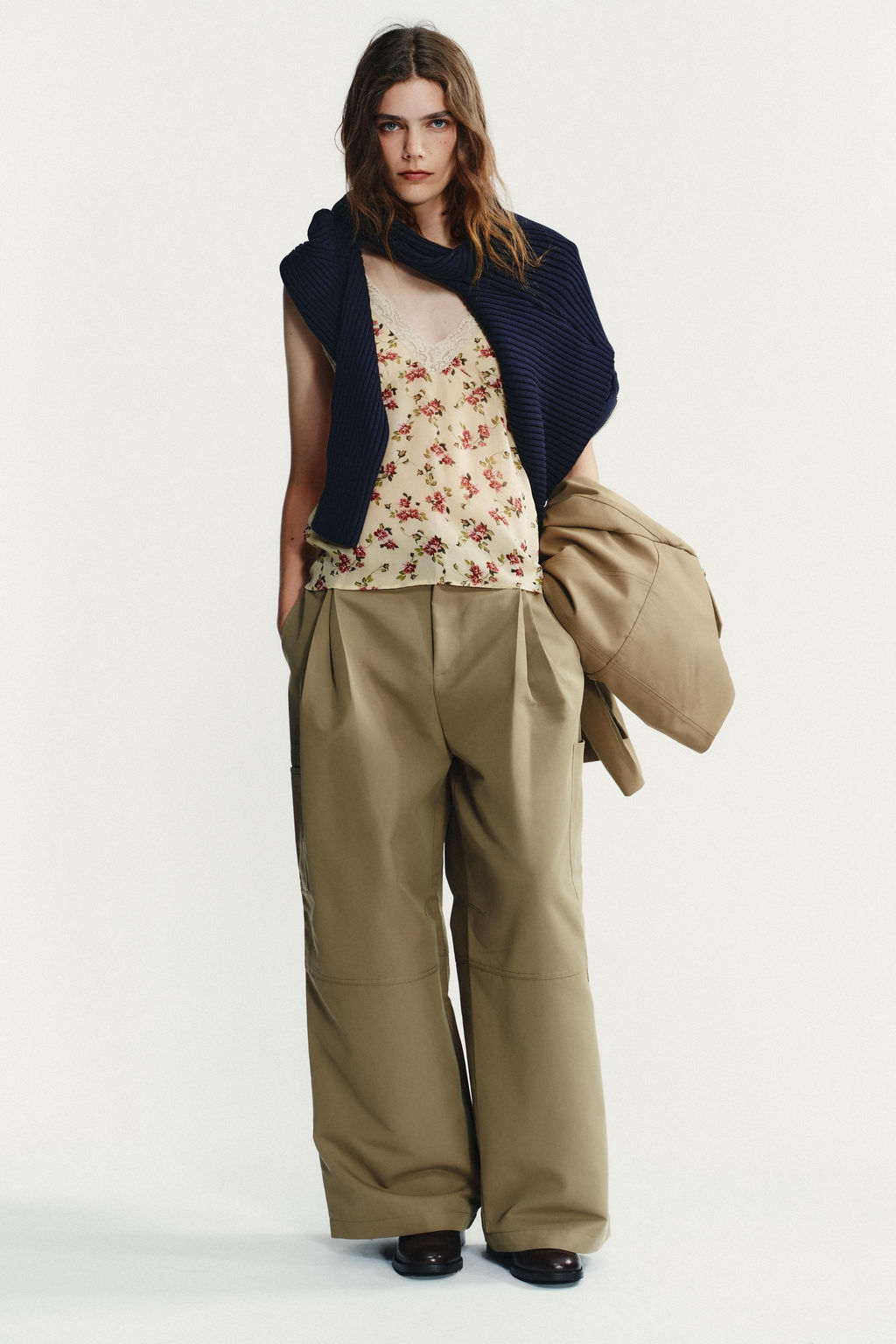 CARGO TROUSERS WITH PLEATS