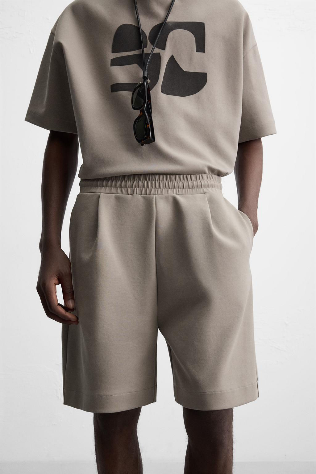 PLEATED TECHNICAL BERMUDA SHORTS - Zara фото 14