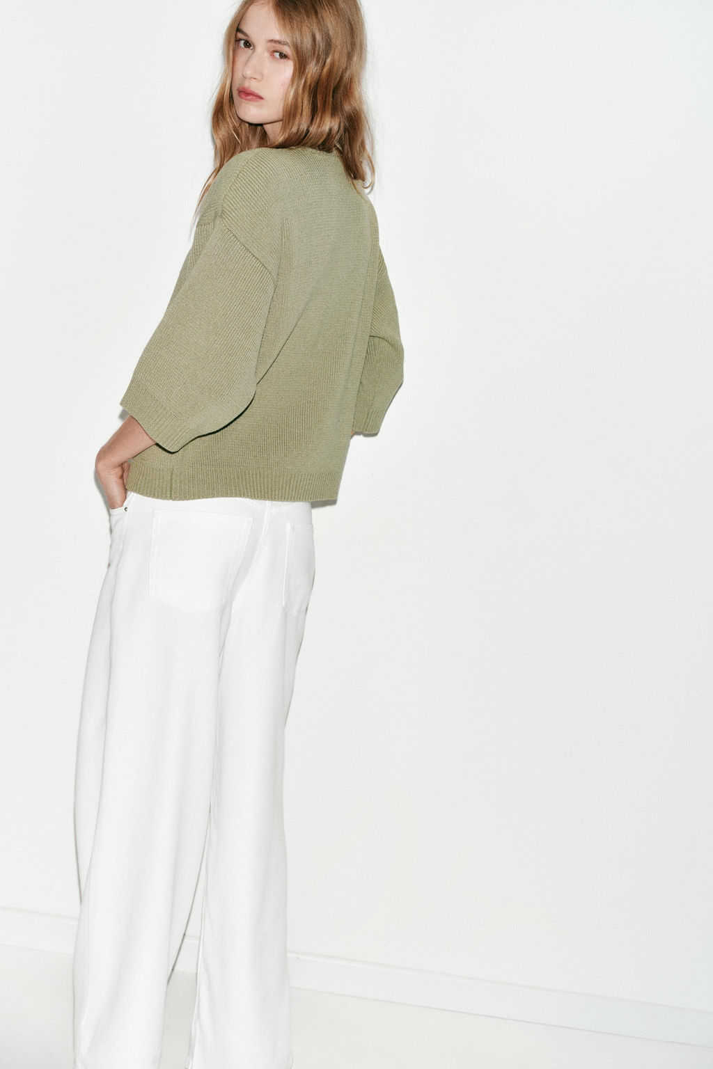 KNIT JUMPER WITH SHOULDER PADS - Zara фото 6