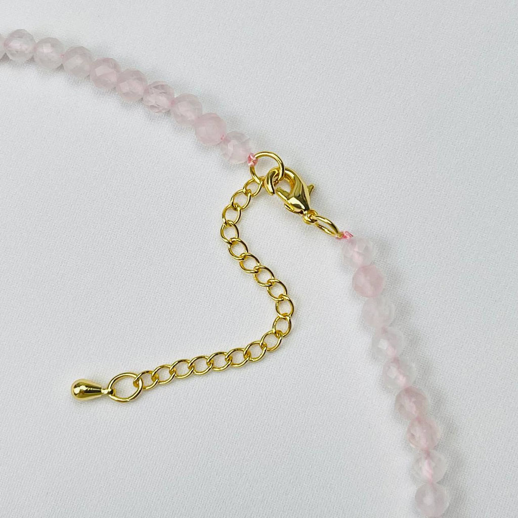 Бусы из Розового кварца с кулоном 42 см +