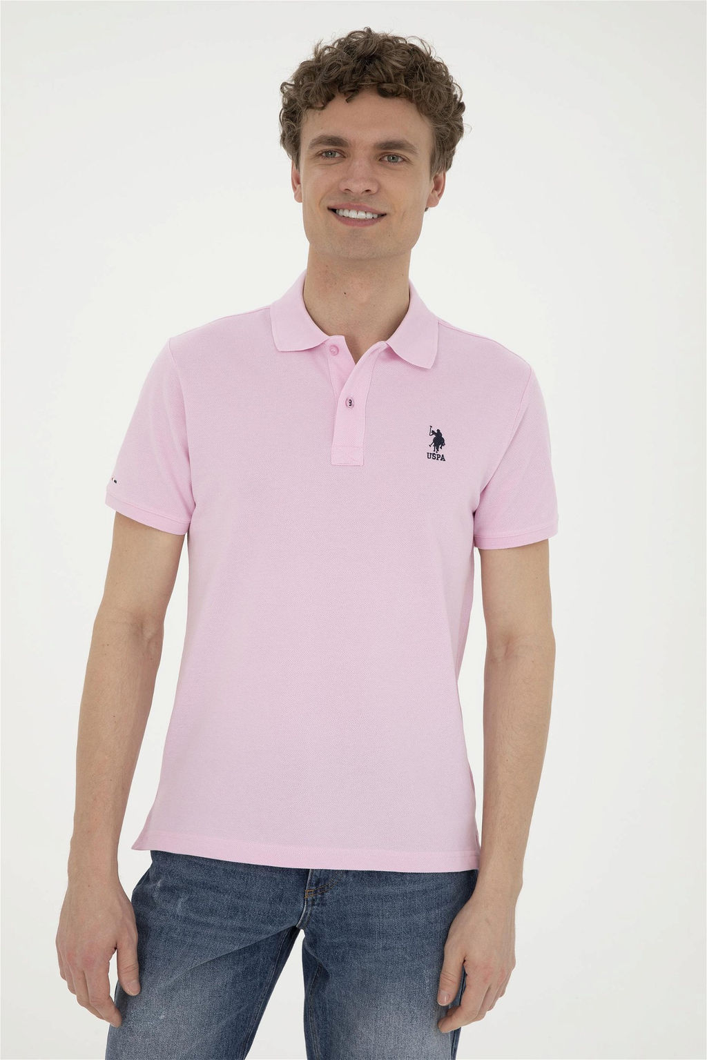 Мужская розовая базовая футболка Неожиданная скидка в корзине - U.s. polo assn фото 3