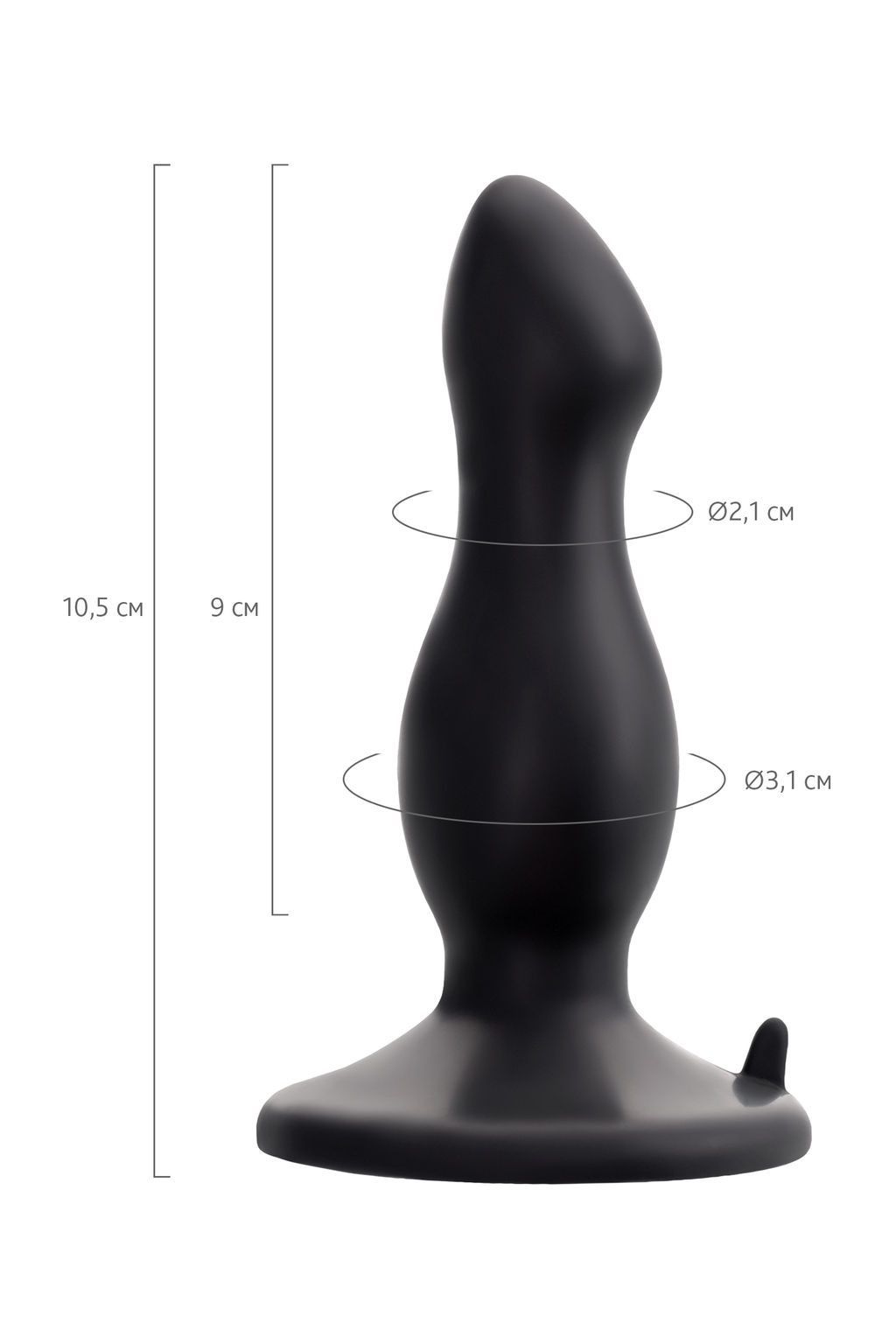 Анальная втулка TOYFA POPO Pleasure Antlia, силиконовая, черная,10,5 см  фото 7