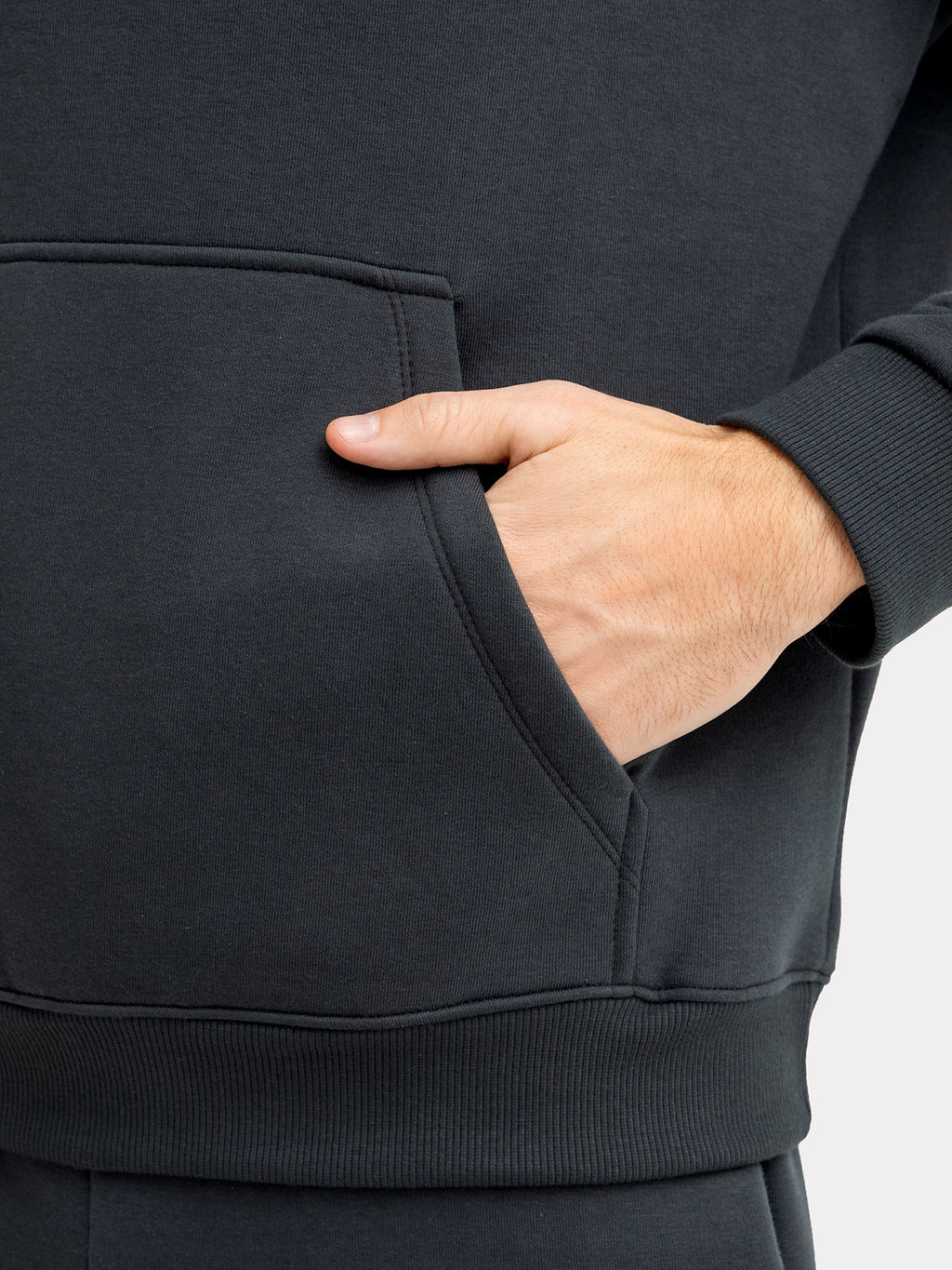 Комплект мужской (худи, брюки) в сером цвете