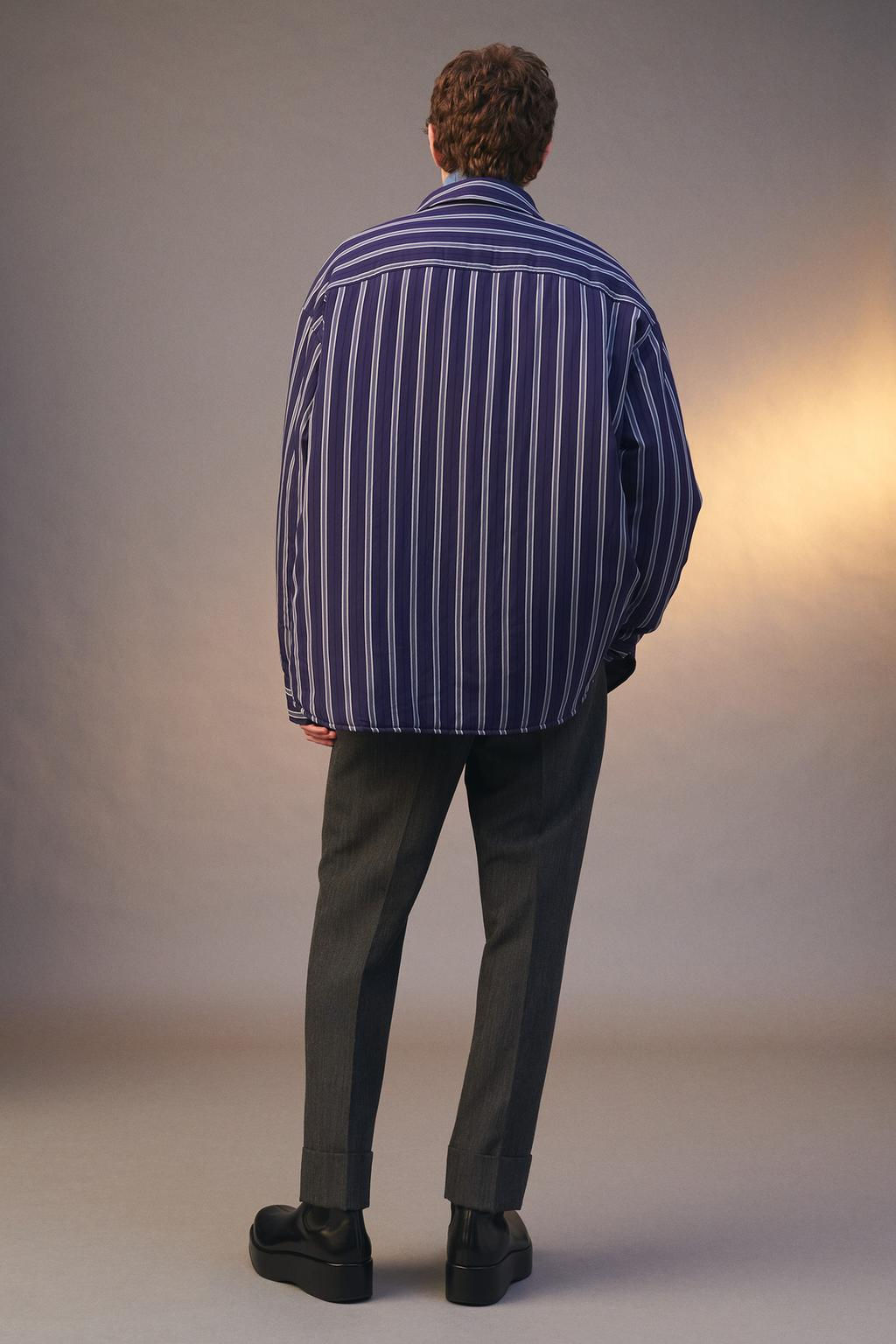 LIMITED EDITION STRIPED OVERSIZE OVERSHIRT - Zara фото 4