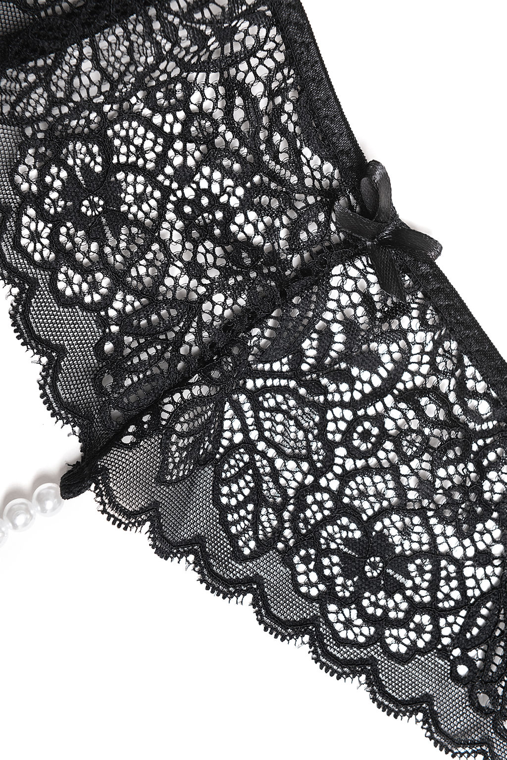 Трусы Eromantica, Freya, с бусами, черные, 54-56  фото 6