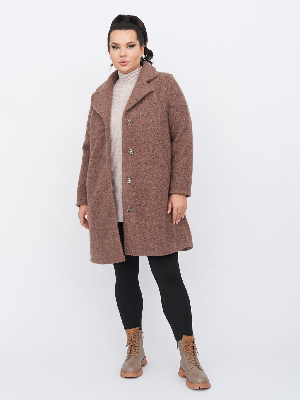 Пальто из букле ZPL13023BRW19 - Артесса фото 4