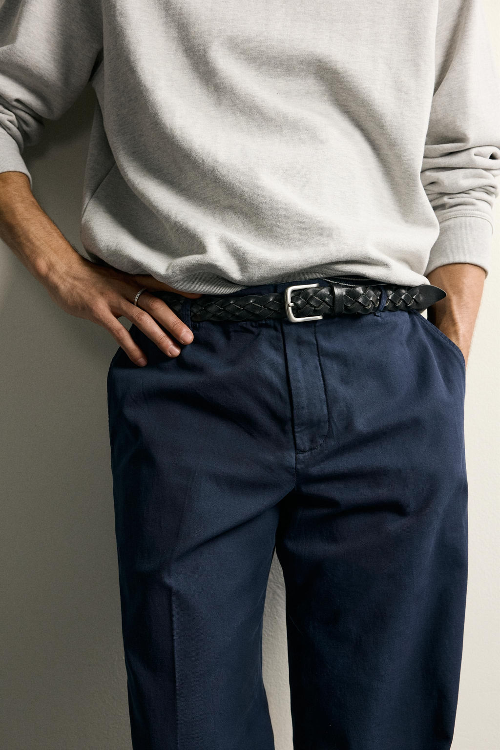 PANTAL?N RELAXED FIT LAVADO / Azul - Zara фото 5