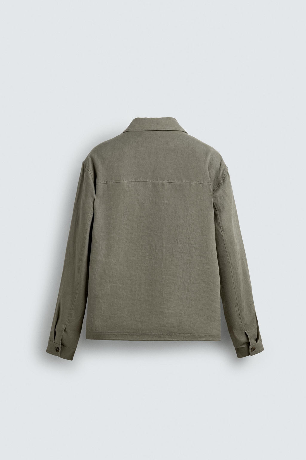SOBRECAMISA 100% LINO CREMALLERA / Beige claro - Zara фото 8