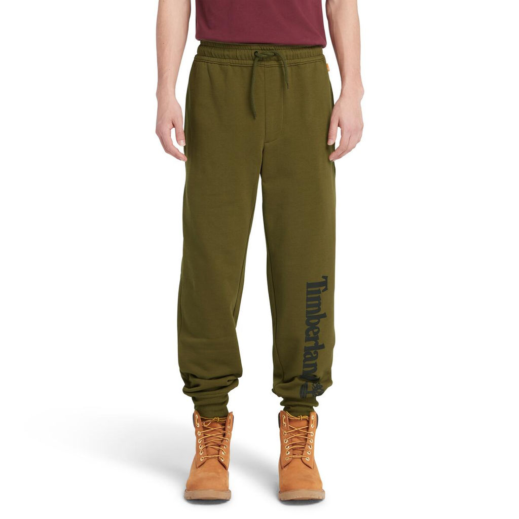 Брюки Timberland Sweatpant Kennebeck River Lenear Logo Regular оливковые  фото 5