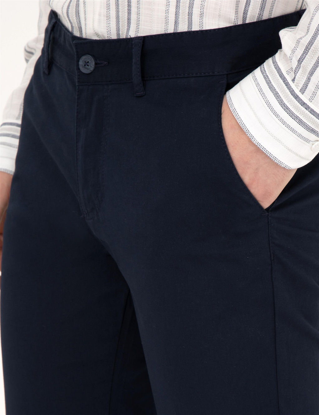 Lacivert Regular Fit Kanvas Pantolon - Pierre cardin фото 6