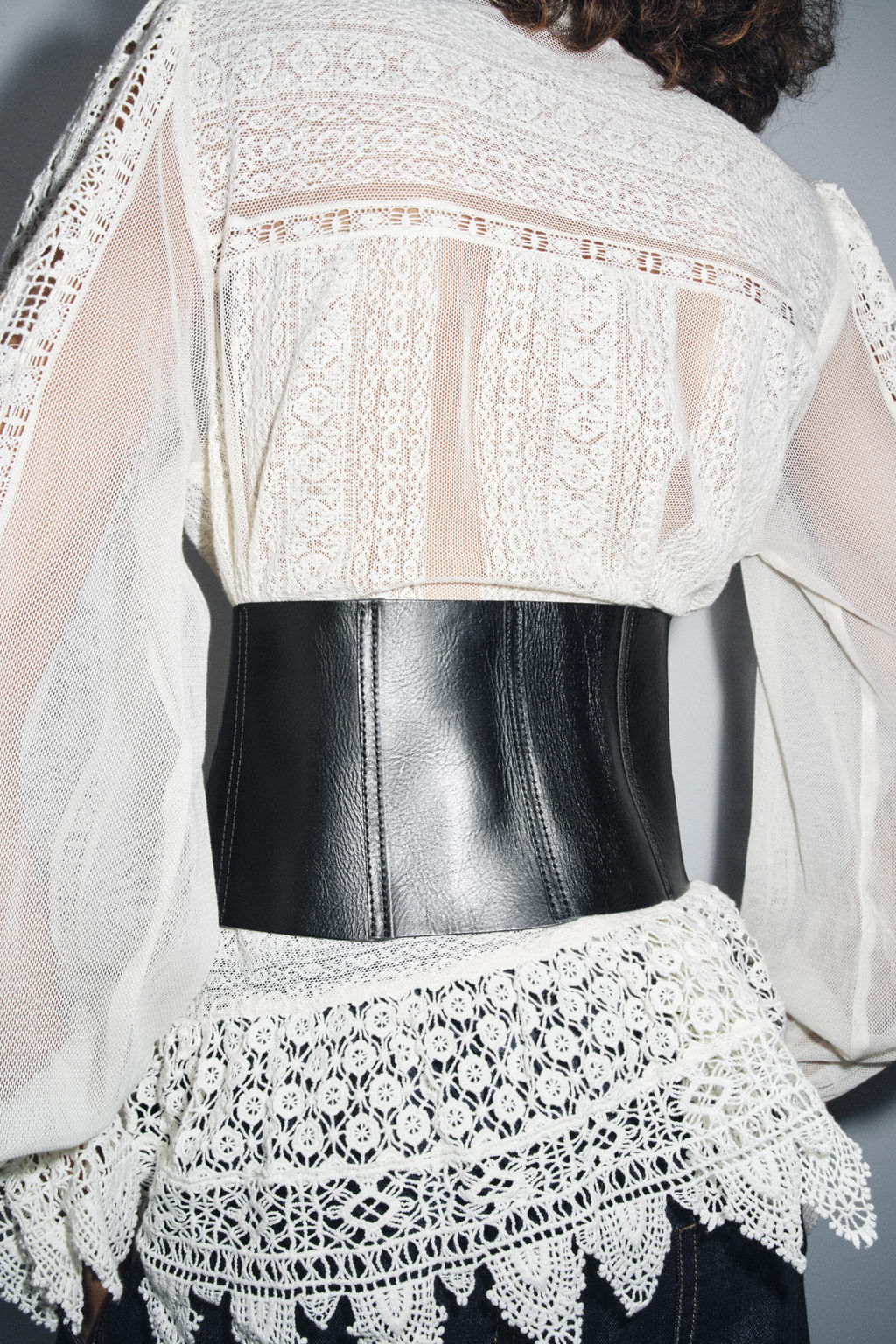 TEXTURED LEATHER OBI BELT - Zara фото 3