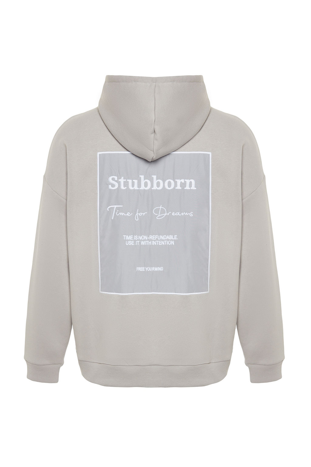 TRENDYOL MAN Premium Gri Oversize/Genis Kesim Ici Polar/S?cak Tutan Kapusonlu Sweatshirt TMNAW24SW00186 - Trendyolmilla фото 9
