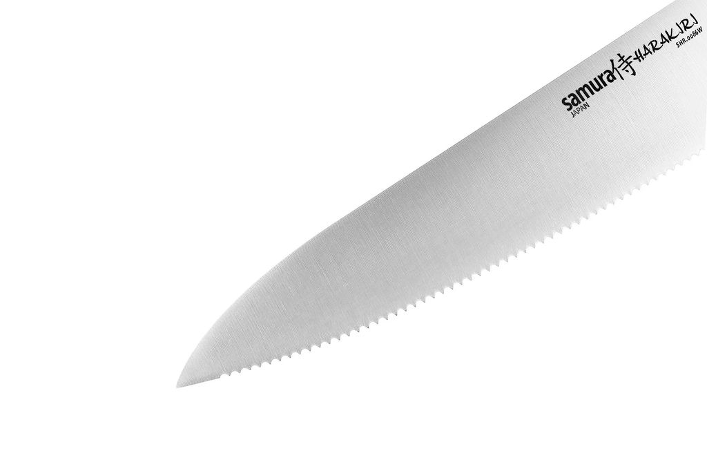 Нож кухонный SamuraHARAKIRI "Шеф серрейтор 208мм, корроз.-стойкая сталь, ABS пластик"