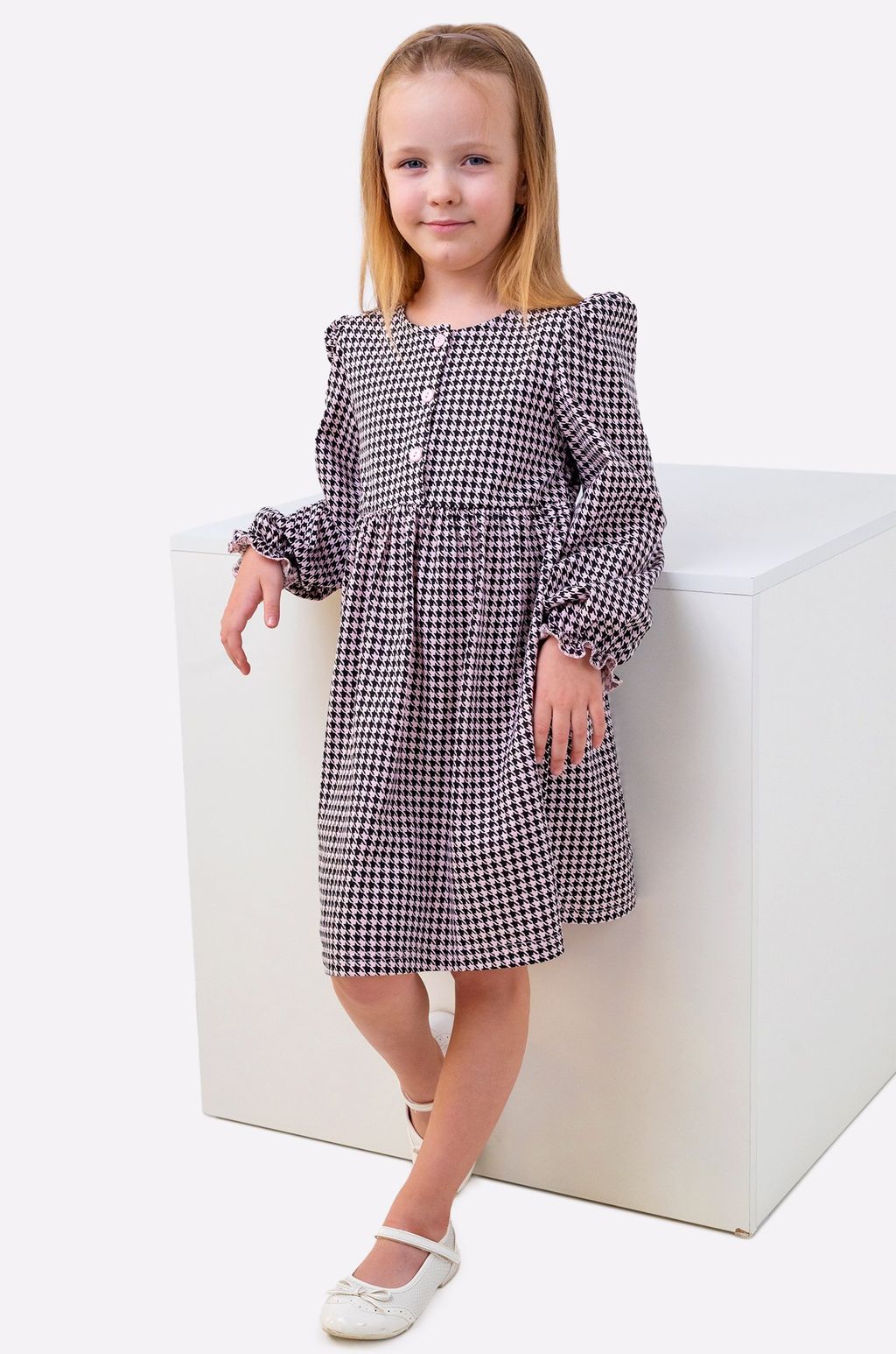 Хлопковое платье для девочки Happyfox