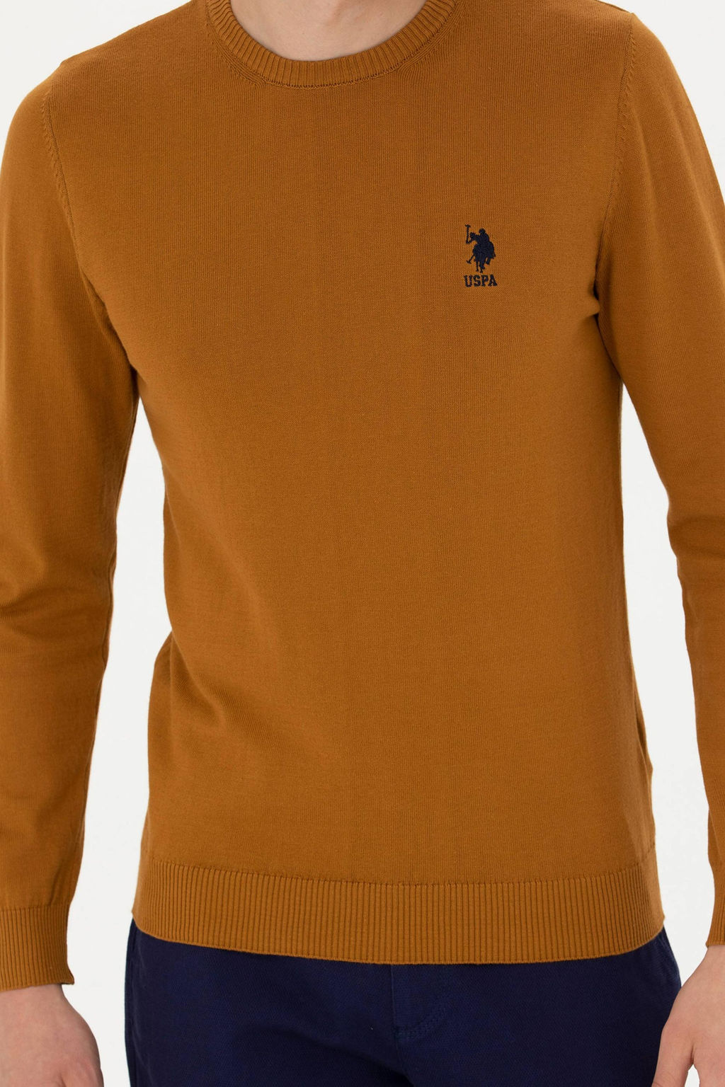 Мужской базовый свитер кокосового цвета - U.s. polo assn фото 13
