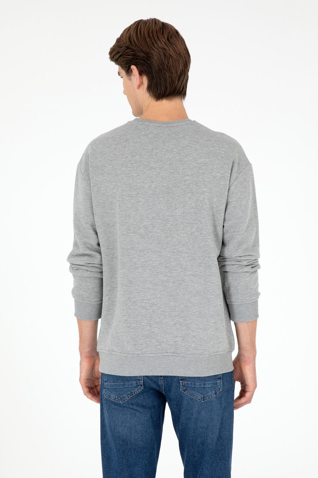 Мужской серый меланжевый базовый свитшот Неожиданная скидка в корзине - U.s. polo assn фото 5