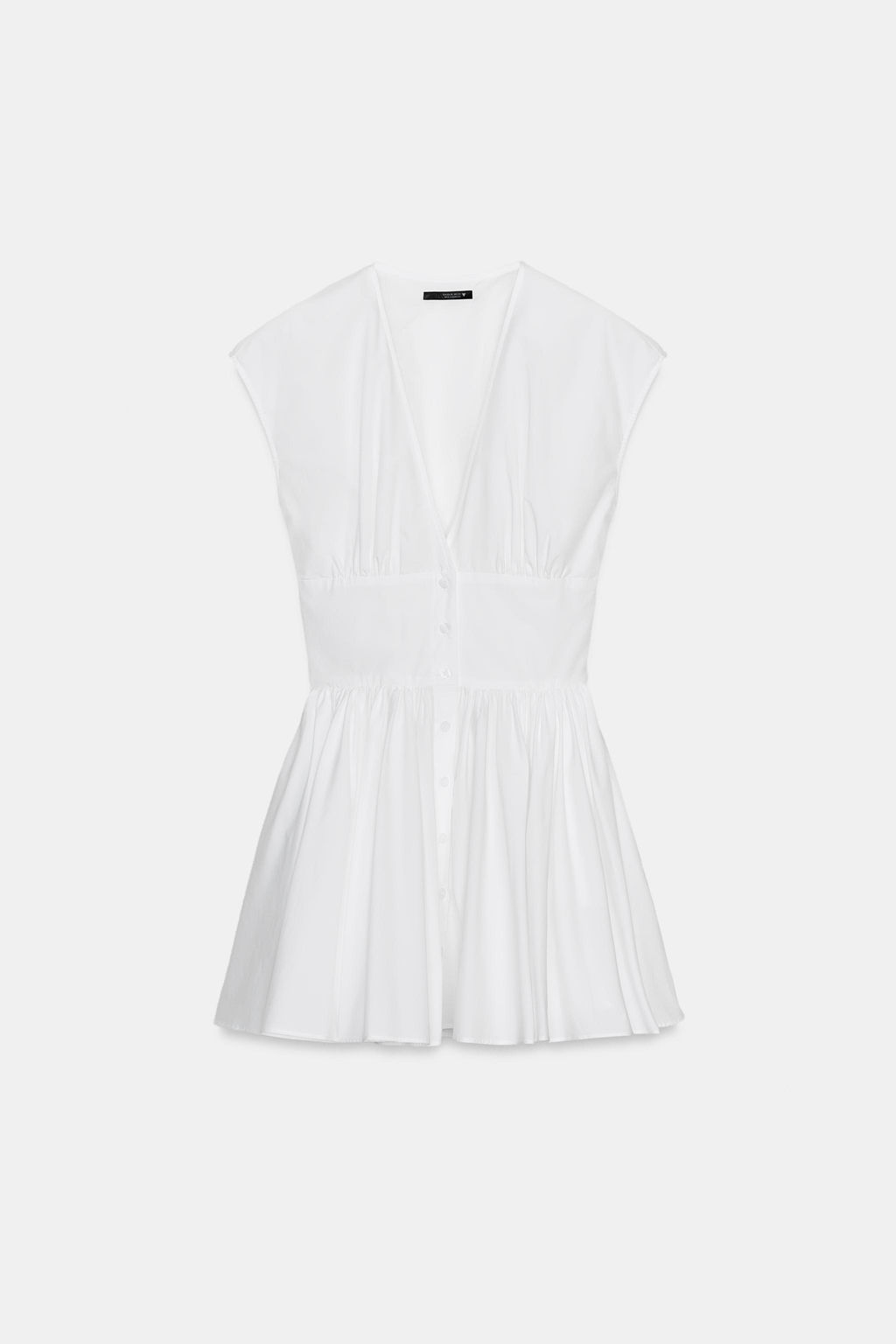 VESTIDO MINI POPEL?N / Blanco - Zara фото 5