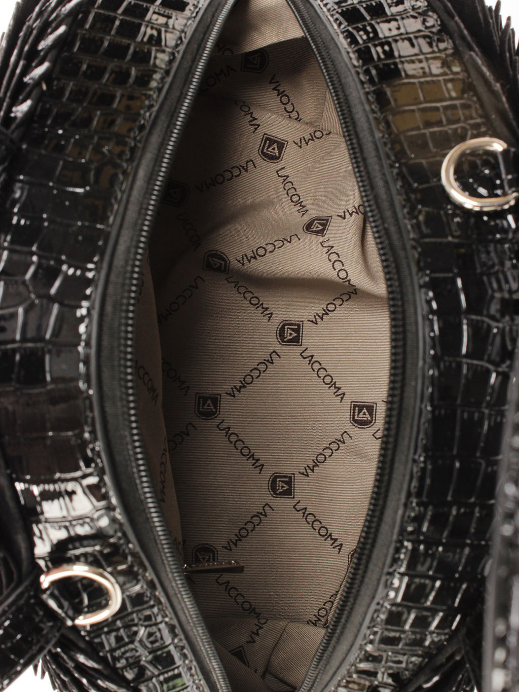 LACCOMA сумка ИГР25118-ежик-черный эко кожа хлопок  фото 4