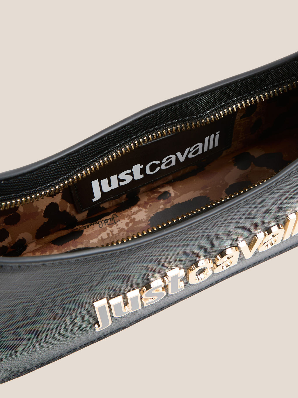Женская сумка на плечо JUST CAVALLI METAL LETTERING Артикул 4450792, черный  фото 4